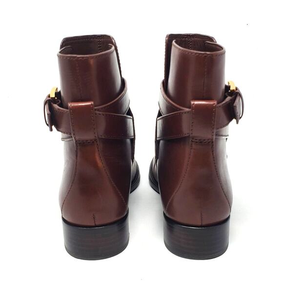 Tory Burch Brooke Ankle Bootie Boots Calf Leather Perfect Brown 52660 Size 6.5 M - Picture 7 of 11